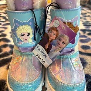 Frozen Elsa and Anna Winter Snow Boots Toddler Little Girl Size 11